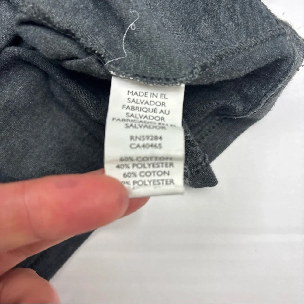 The Childrens Place Boys Large 10 12 T-Shirt Gray Baseball Short Sleeve Cotton